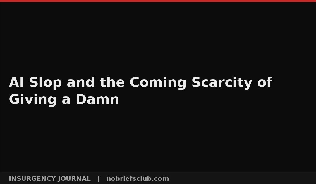 AI Slop and the Coming Scarcity of Giving a Damn