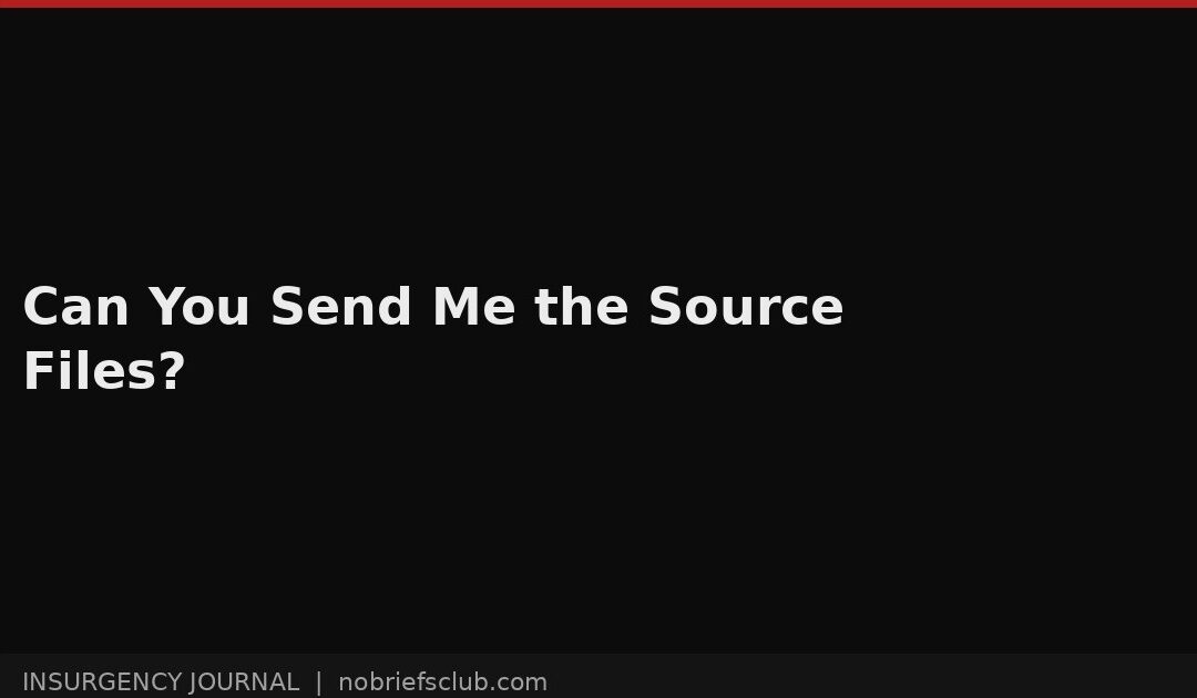 Can You Send Me the Source Files? The Four Most Expensive Words in Creative Work