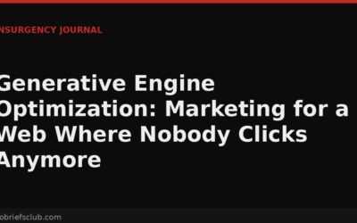 Generative Engine Optimization: Marketing for a Web Where Nobody Clicks Anymore