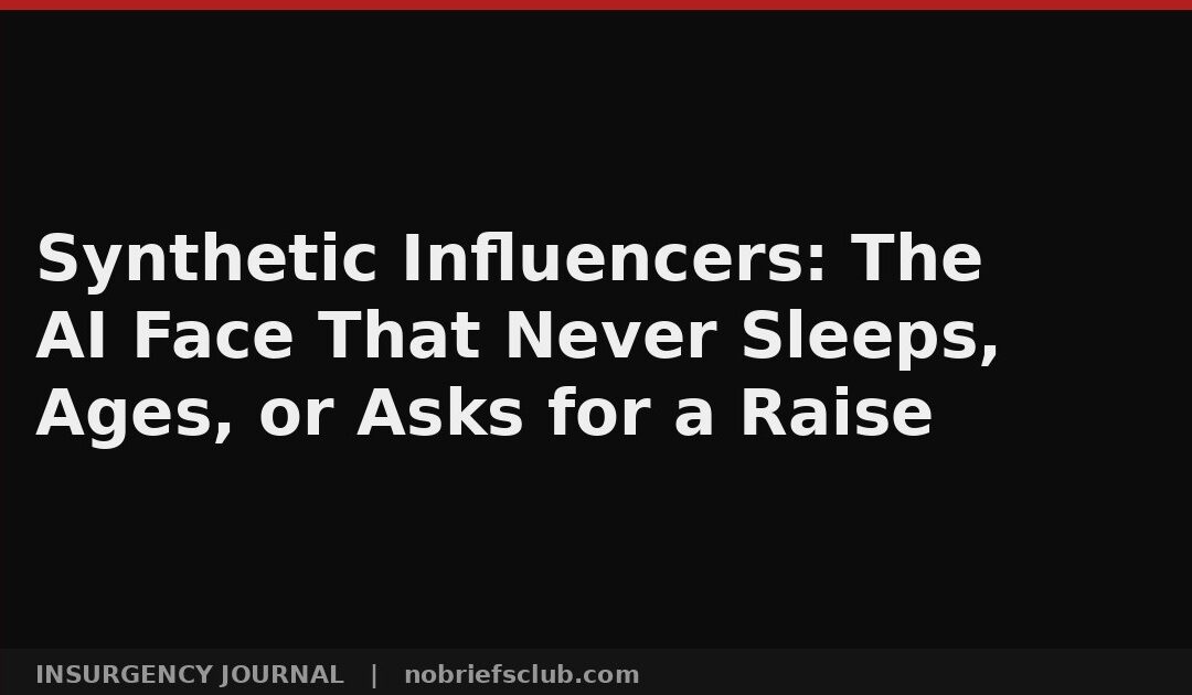 Synthetic Influencers: The AI Face That Never Sleeps, Ages, or Asks for a Raise