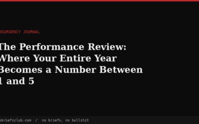 The Performance Review: Where Your Entire Year Becomes a Number Between 1 and 5